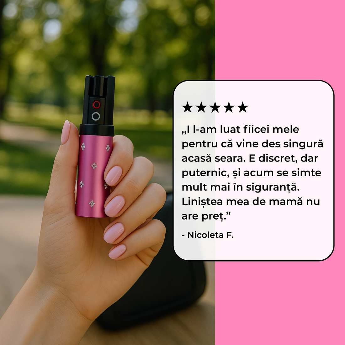 Dispozitiv cu Electroșocuri în formă de ruj